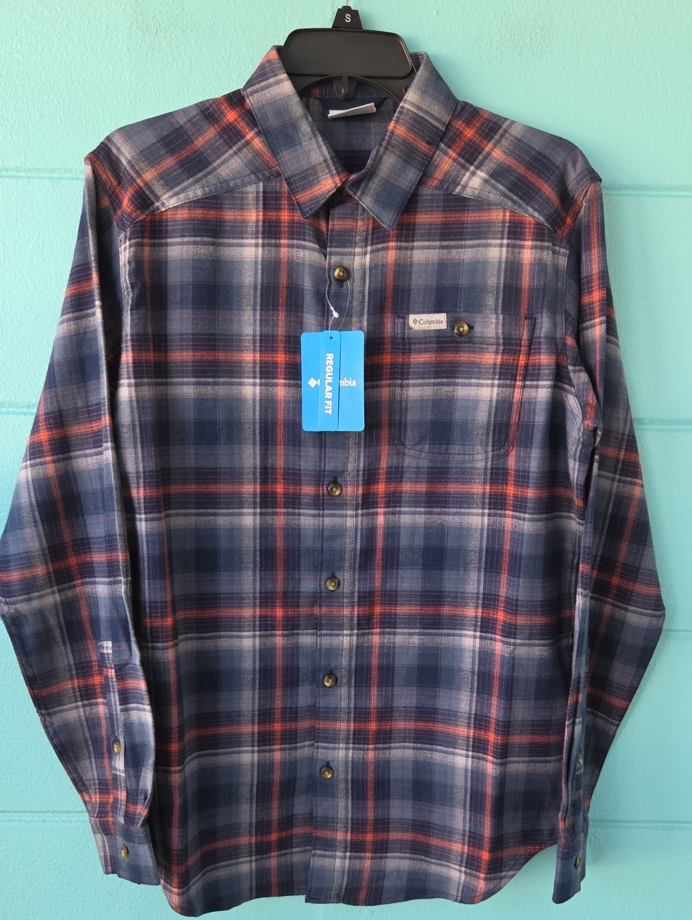 NWT "Columbia" Cornell Woods Flannel Long Sleeve Shirt Men's Size Small